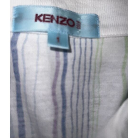 Women’s kenzo golf size 1 Short Sleeves Striped Preppy Collar - Picture 6 of 6